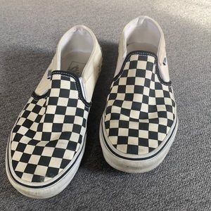 Vans women size 9 black and white check